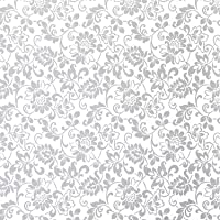 Fine Décor Fablon - Rollo de plástico adhesivo (45 x 200 cm)- color plateado